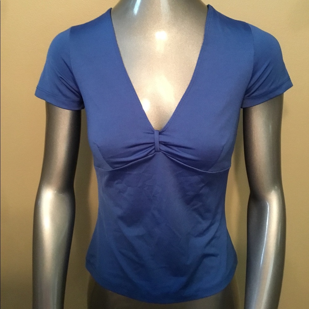 Vintage Rampage blue cropped top blouse